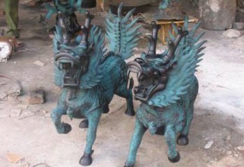 赣州追求完美的青铜麒麟雕塑