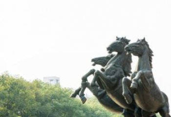 赣州中领雕塑出品，精美青铜三匹马铜雕塑