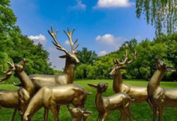 赣州群雄逐鹿，高贵精美的鹿雕塑