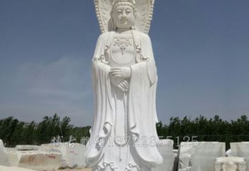 赣州观赏性质的三面观音石雕塑