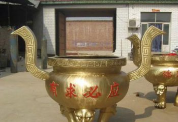 赣州三足香炉铜雕，装点你的寺庙