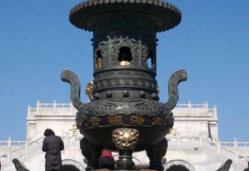 赣州三足香炉铜雕唯美重现历史