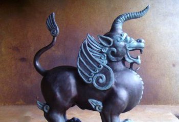 赣州传承中国神兽文化的独角兽铜雕塑