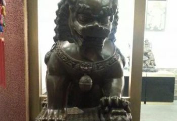 赣州中领雕塑的铜质静谧雄狮雕塑是一件优雅而充…