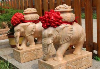 赣州把大象的能量带入家庭——石雕聚宝盆大象雕塑