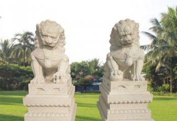 赣州狮子雕塑增添华贵气息