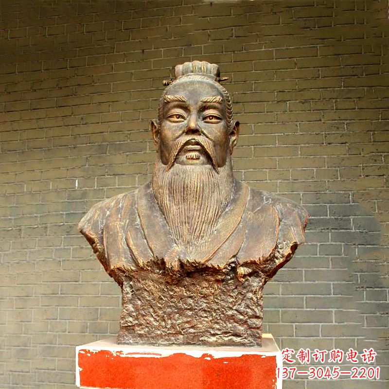 赣州五帝之帝喾半身像胸像雕塑