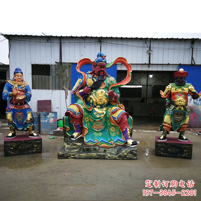 赣州武财神关公彩绘雕塑