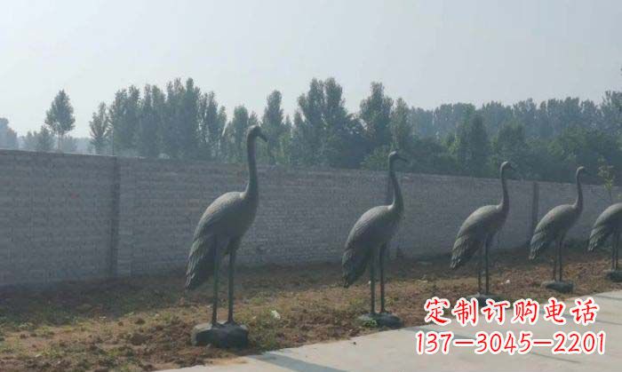 赣州仙鹤抽象铜雕 (2)
