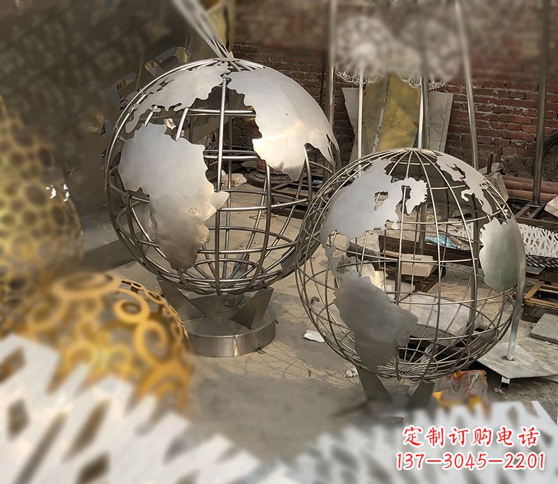 赣州校园不锈钢地球仪雕塑112