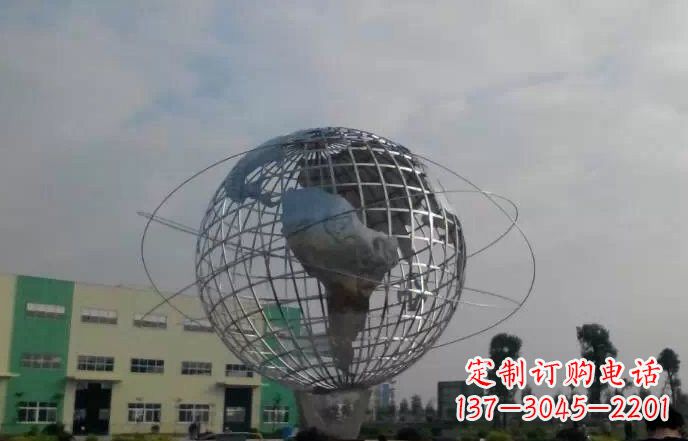 赣州校园不锈钢地球仪雕塑222