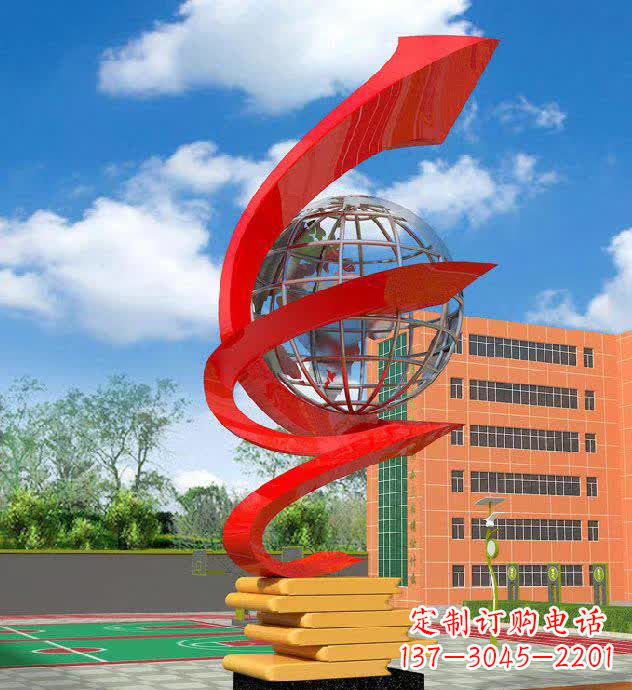 赣州校园不锈钢书籍标志雕塑