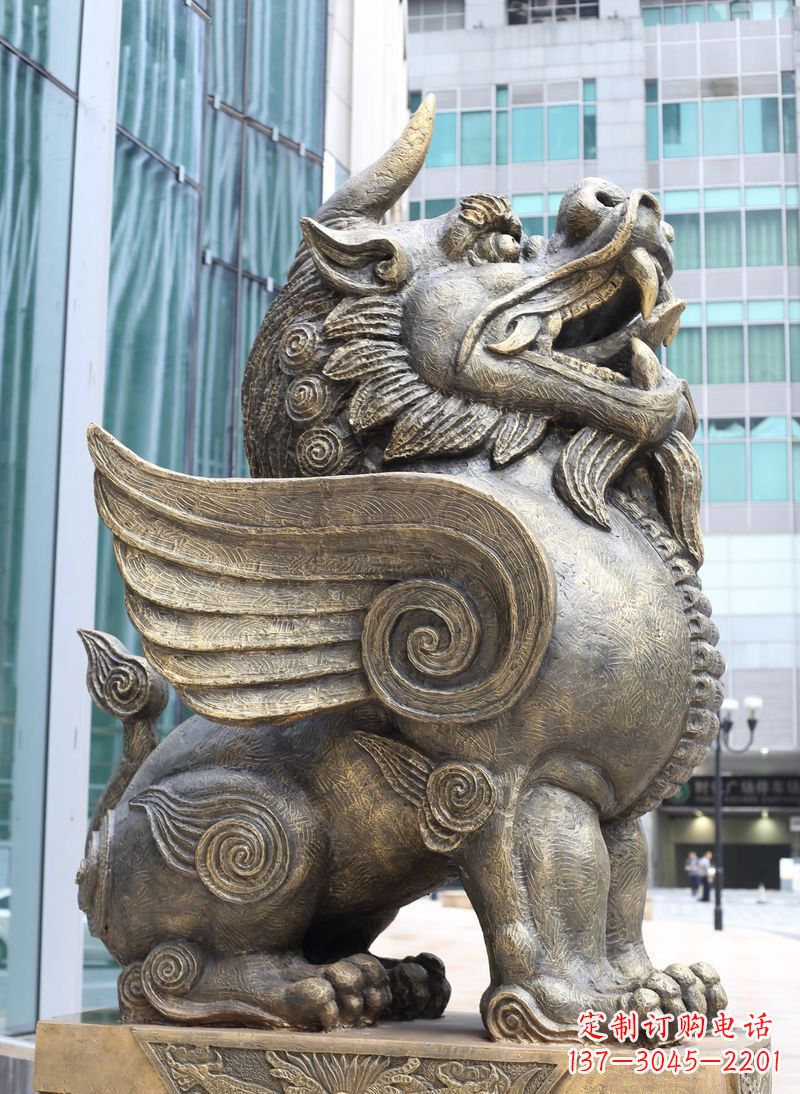 赣州獬豸古代神兽铜雕