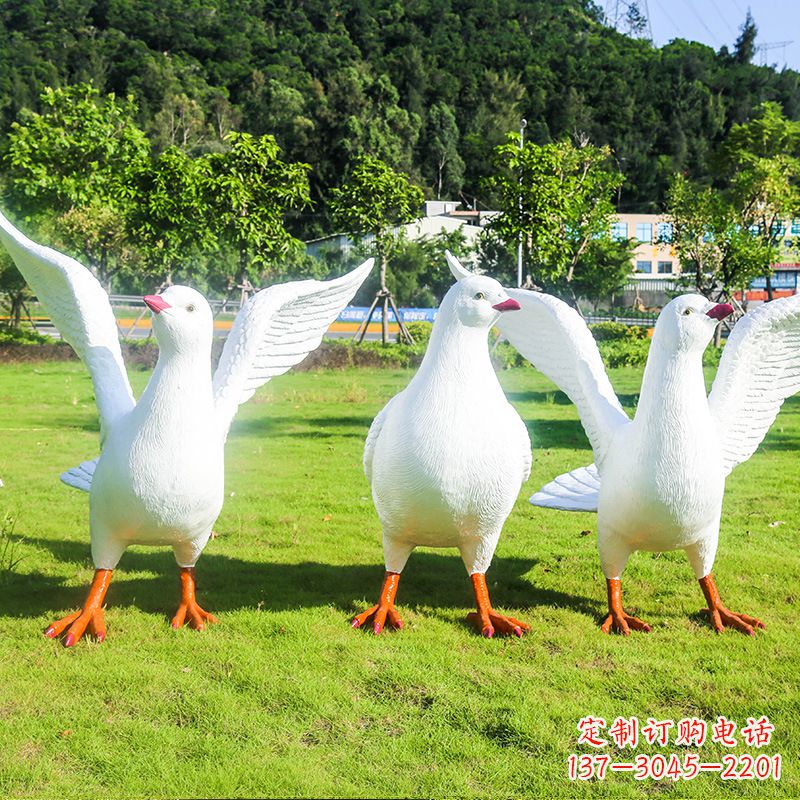 赣州信阳师院和平鸽雕塑