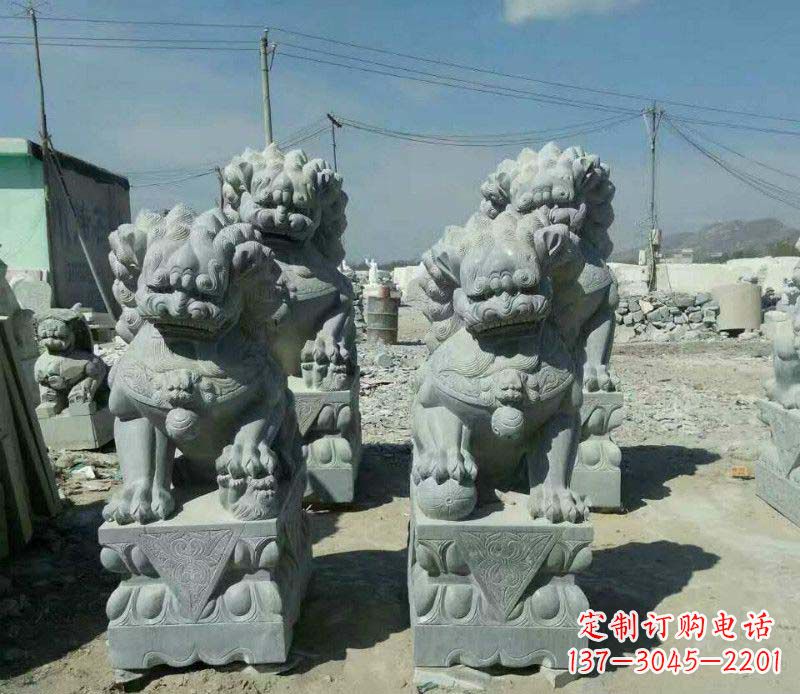 赣州园林仿古狮子景观石雕