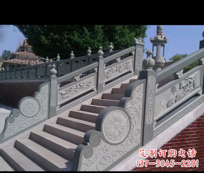 赣州园林景观大理石栏板雕塑 (4)