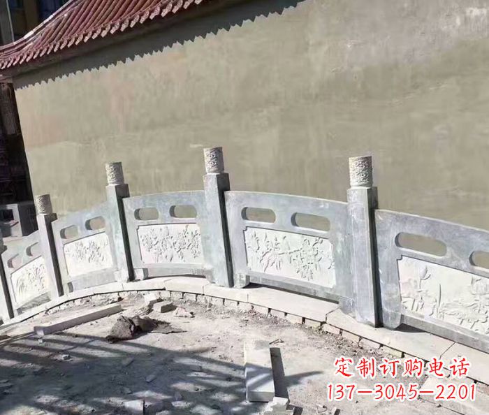 赣州园林景观大理石桥栏板石雕 (5)