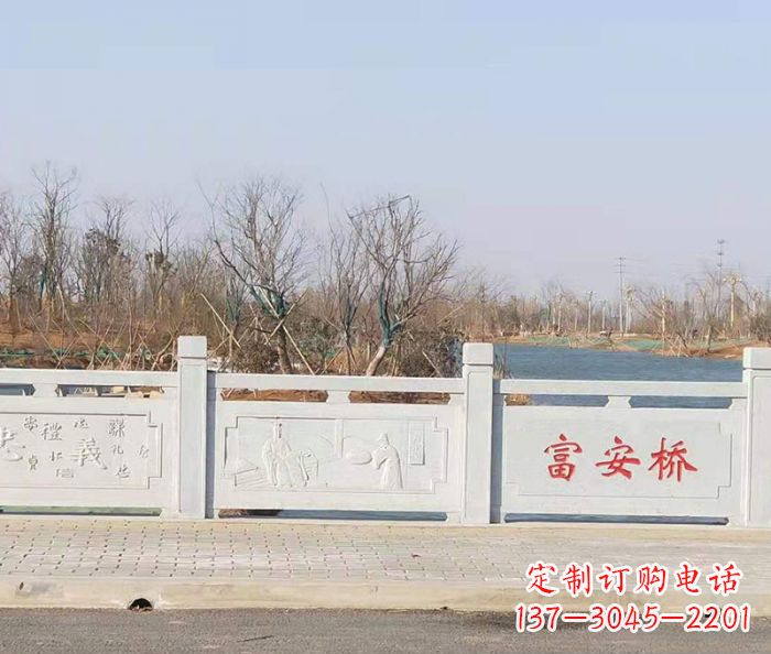 赣州园林景观大理石桥栏板石雕 (4)
