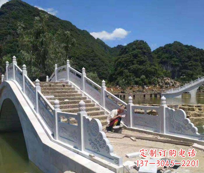 赣州园林景观大理石桥栏板石雕_1