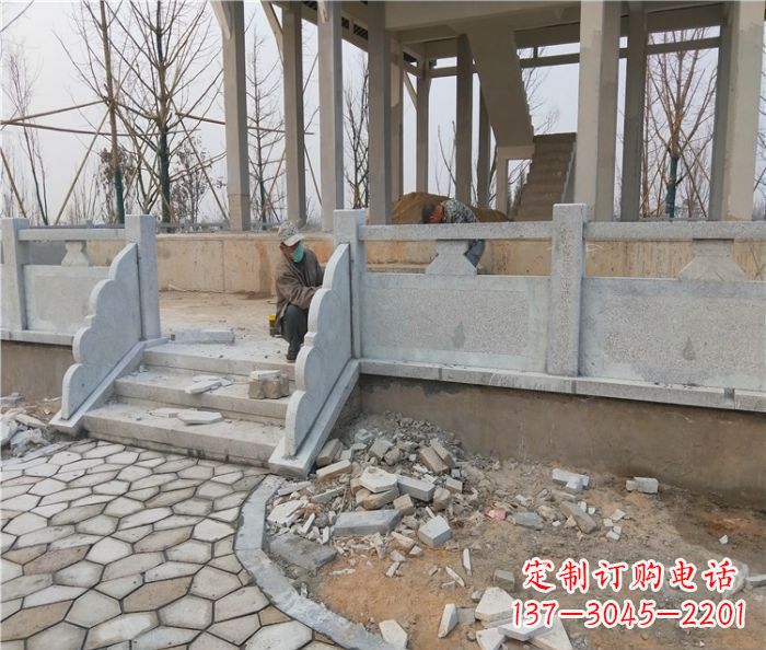赣州园林景观大理石桥栏板石雕_2 (2)