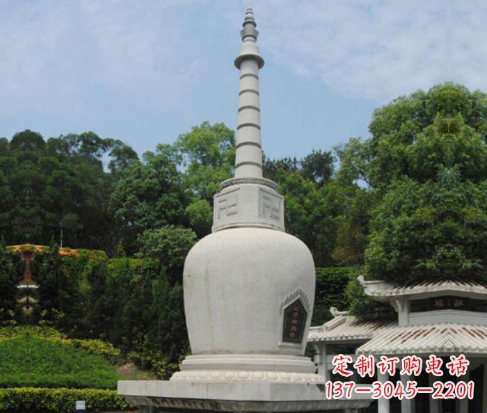 赣州园林景观大理石舍利塔石雕