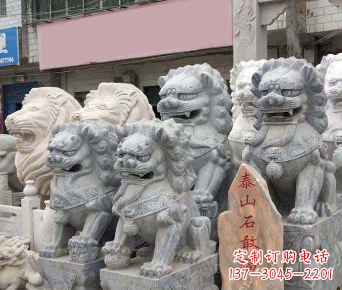 赣州园林景观仿古狮子石雕