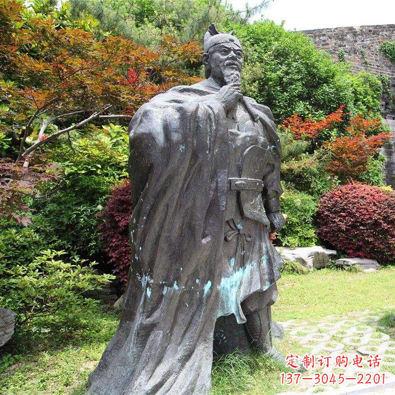 赣州园林历史人物明太祖朱元璋雕塑