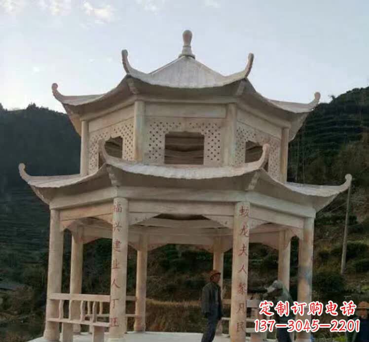 赣州园林石雕凉亭