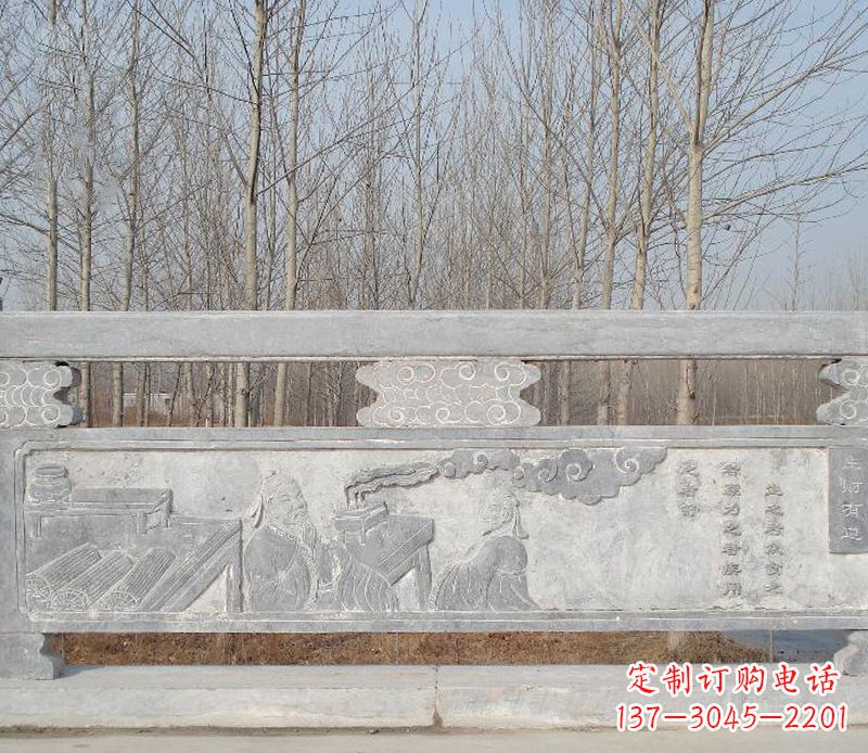 赣州园林石浮雕栏板景观石雕 (3)