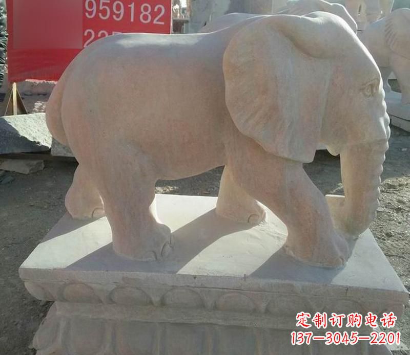 赣州园林晚霞红大象雕塑