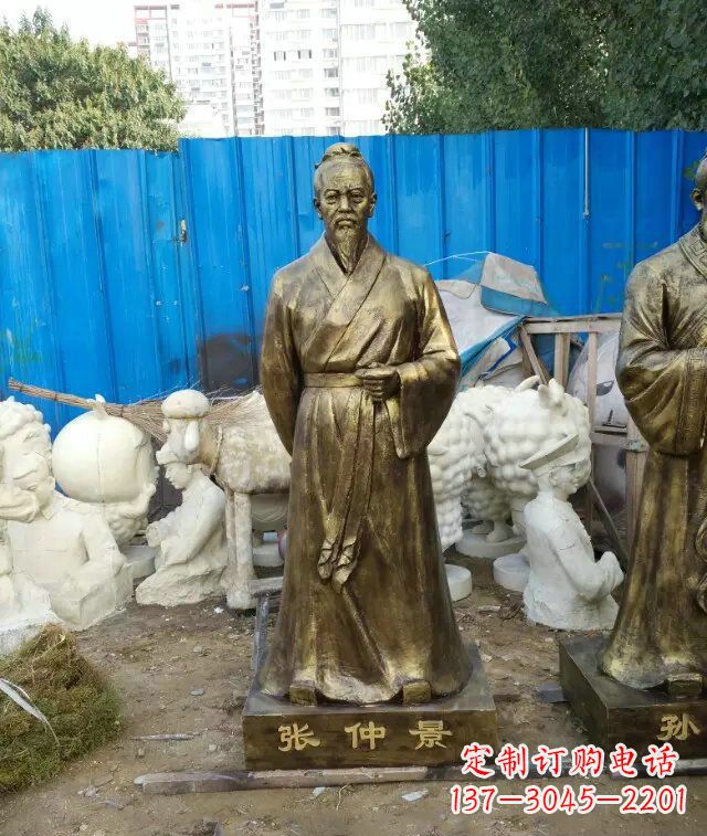 赣州张仲景古代医学名人铜雕