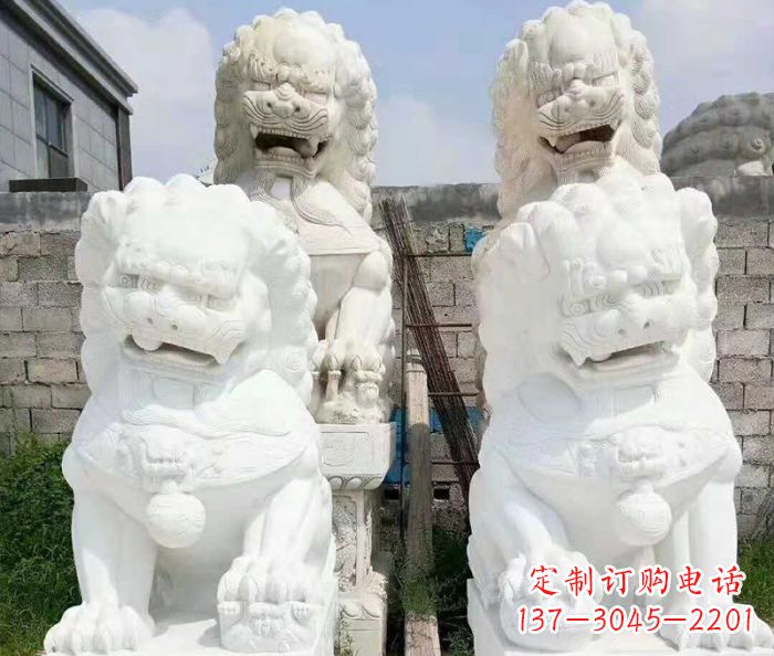 赣州招财动物汉白玉狮子石雕