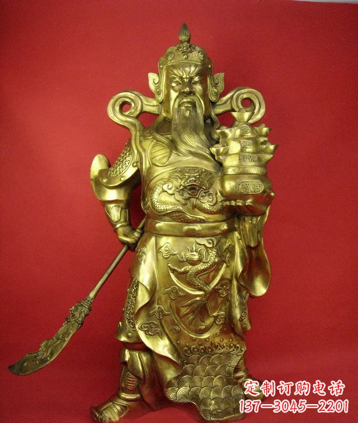 赣州招财关公铜雕