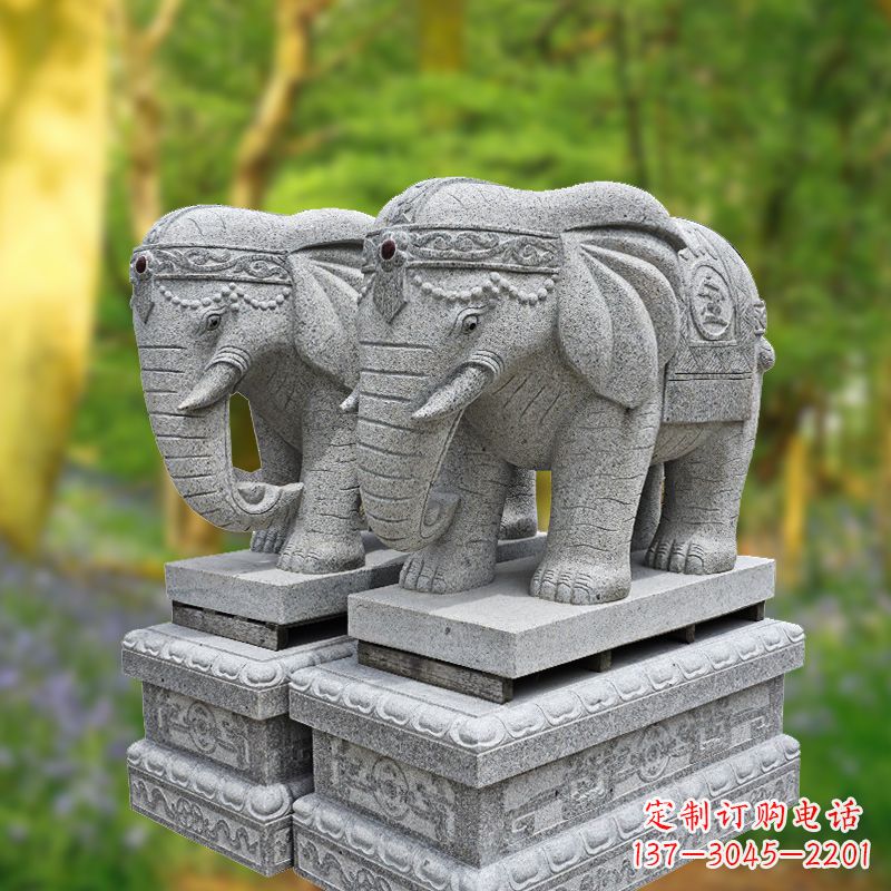 赣州招财纳福石雕大象