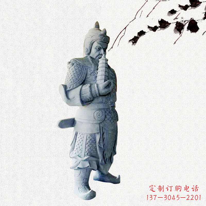 赣州中国古代神话中的托塔天王石雕塑