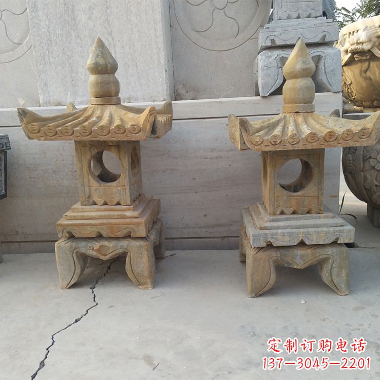 赣州中式仿古低墩石灯笼