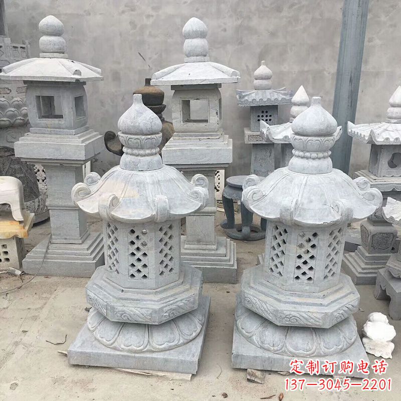 赣州中式低墩石雕灯笼