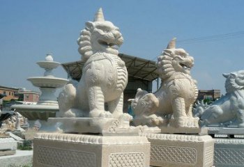 赣州獬豸 石雕 独角兽-法院大门神兽雕塑