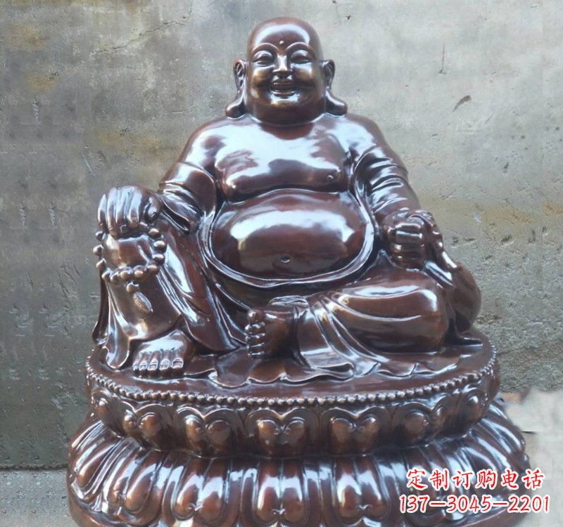 赣州宗教庙宇弥勒佛铜雕